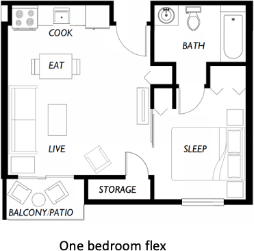 We offer two bedrooms